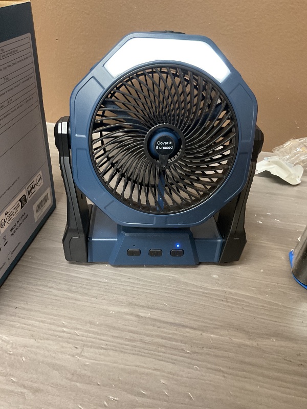 Photo 1 of Ausic Portable Misting Fans for Outside, 30000mAh Outdoor Cooling Fan for Patios 250ml, 8 Inch Camping Battery Operated Rechargeable Fans, Spray Fan with Light & Hook for Beach, Tents, Travel