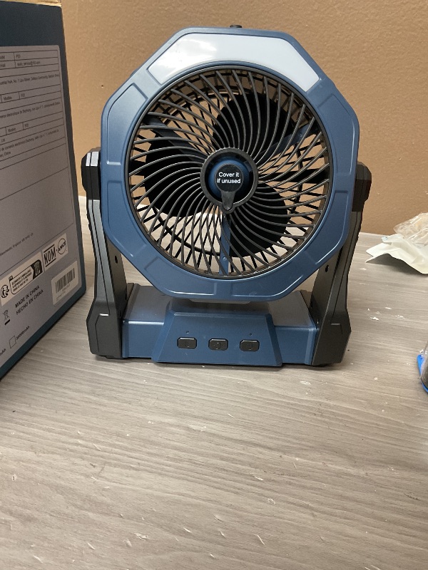 Photo 1 of Ausic Portable Misting Fans for Outside, 30000mAh Outdoor Cooling Fan for Patios 250ml, 8 Inch Camping Battery Operated Rechargeable Fans, Spray Fan with Light & Hook for Beach, Tents, Travel