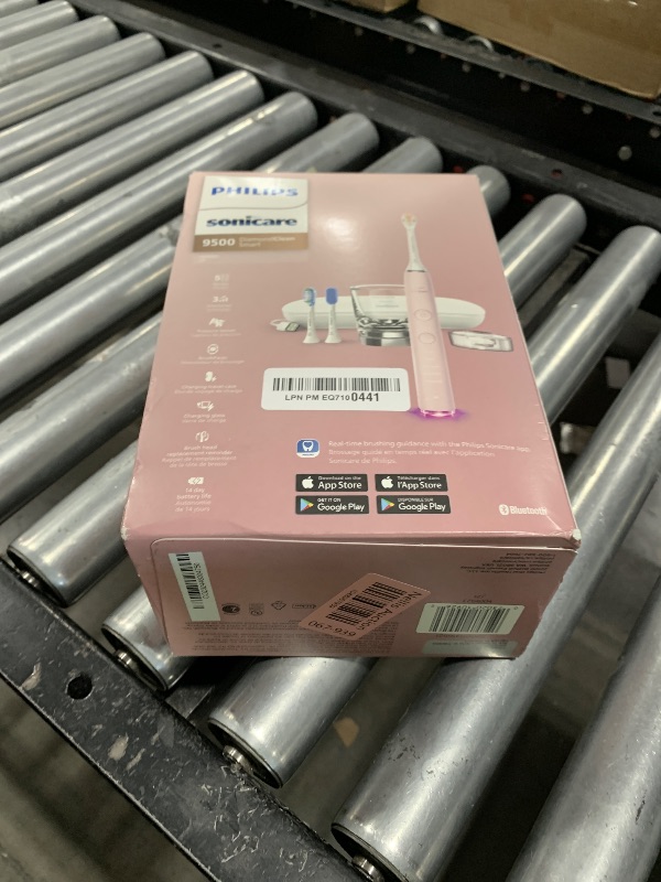 Photo 1 of Philips Sonicare DiamondClean Smart 9500 Electric Toothbrush, Sonic Toothbrush with App, Pressure Sensor, Brush Head Detection, 5 Brushing Modes and 3 Intensity Levels, Pink, Model HX9923/21