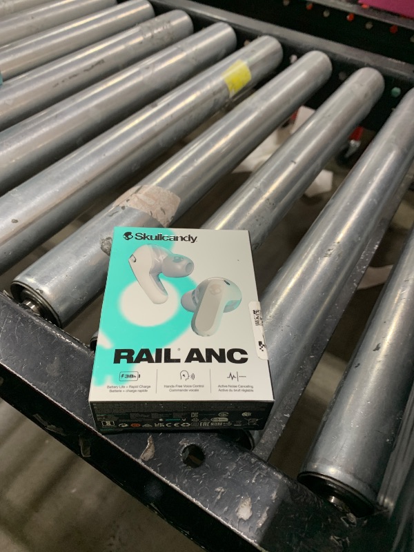 Photo 1 of Skullcandy Rail ANC Wireless Earbuds, Bluetooth Headphones, Active Noise Cancelling, Up to 38 Hours Battery, Microphone for iPhone Android, Customizable via Skull-iQ App - Bone