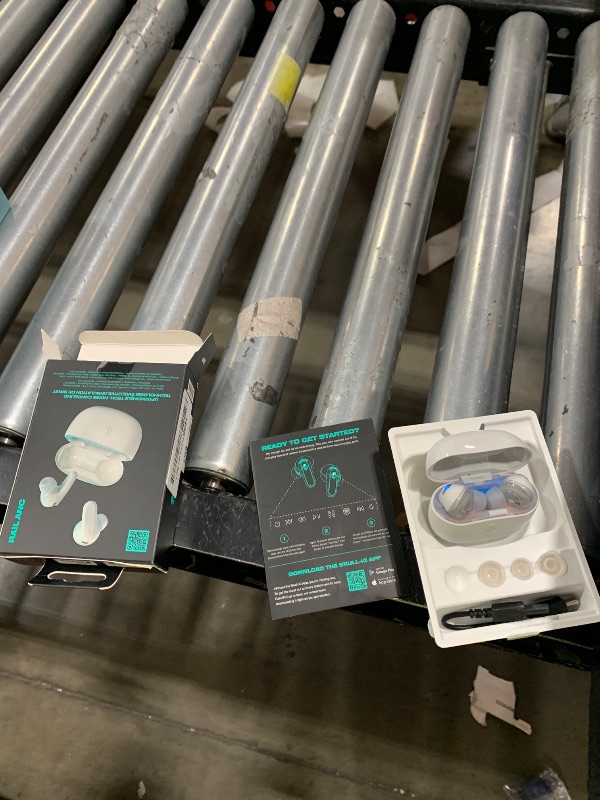 Photo 1 of Skullcandy Rail ANC Wireless Earbuds, Bluetooth Headphones, Active Noise Cancelling, Up to 38 Hours Battery, Microphone for iPhone Android, Customizable via Skull-iQ App - Bone