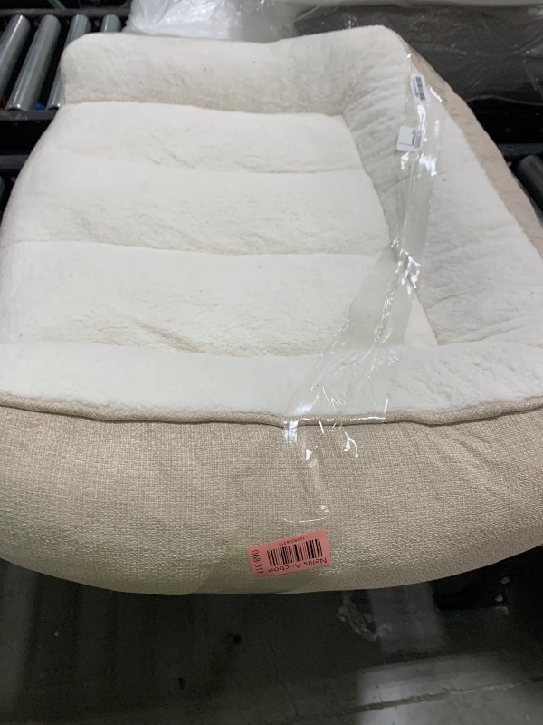 Photo 1 of Bedsure Orthopedic Dog Beds Large Sized Dog - Extra Thick Supportive Large Dogs Bed with Waterproof Washable Cover, Comfort Pet Bed Sofa with Soft Plush Sherpa and Nonskid Bottom, Beige, 35"