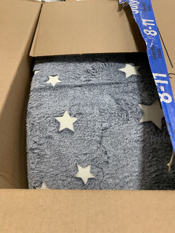 Photo 1 of kksme Large Area Rug Carpet Glowing in The Dark Big Stars for Children Room Decor, Funny for Babyroom and Living Room, Rectangular Mat for Kids Bedroom Size 5'x6'
