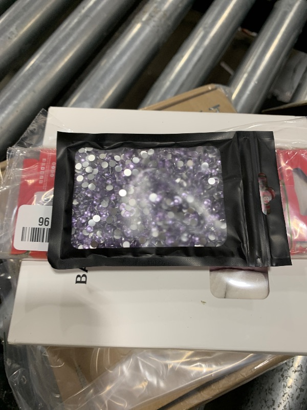 Photo 1 of 2250 Pcs SS16 4mm Flatback Rhinestones for Nails Art Crafts Glitter Round Gems Crystals DIY Clothes Shoes?Light Purple)