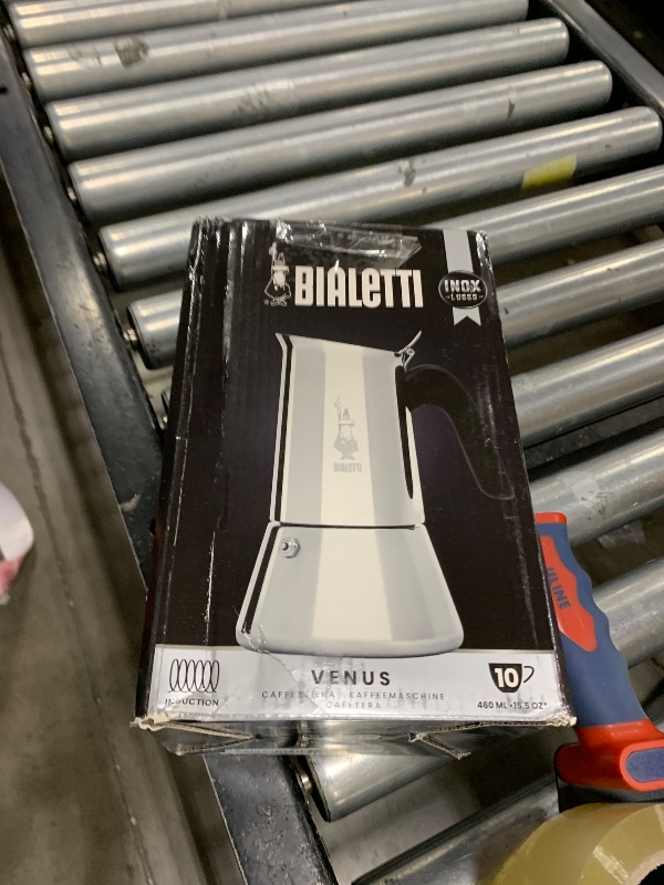 Photo 1 of Bialetti - New Venus Induction, Stovetop Coffee Maker, Suitable for all Types of Hobs, Stainless Steel, 10 Cups (15.5 Oz), Silver