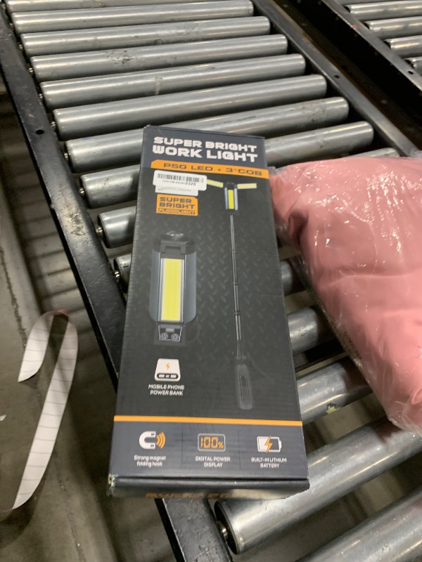 Photo 1 of Mlogiroa Rechargeable LED Work Light with Stand - Cordless Work Lights Kit 3 Page Head,500/1000/2000 Lumen 3500/6500K Dimmable 6AH Camping Light with Detachable Tripod,Hooks and Carrying Bag