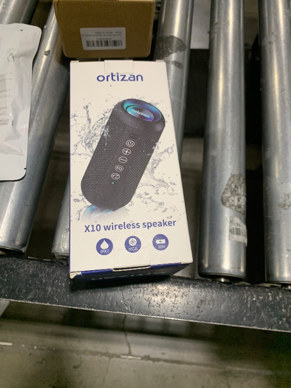 Photo 1 of Ortizan Portable Bluetooth Speaker: IPX7 Waterproof, 24W Loud Sound, Deep Bass, Bluetooth 5.3, LED Lights, Wireless Stereo Pairing, 30H Playtime, for Home/Outdoor/Party/Beach, Birthday Gift (Black)