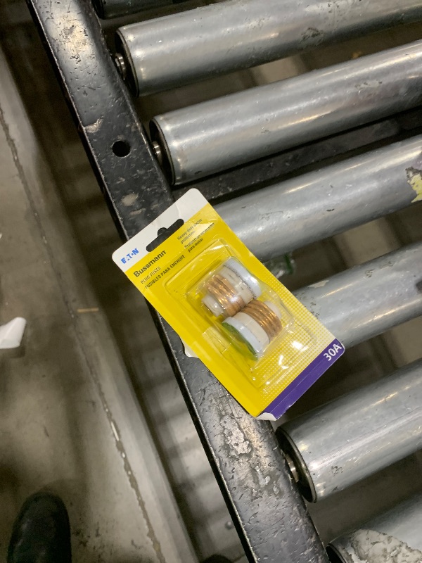 Photo 1 of Bussmann BP/T-30 30 Amp Type T Dual-Element Edison Base, 125V Ul Listed Carded, 2-Pack Heavy Duty Low Voltage Time Delay Plug Fuse, No Size, Standard
