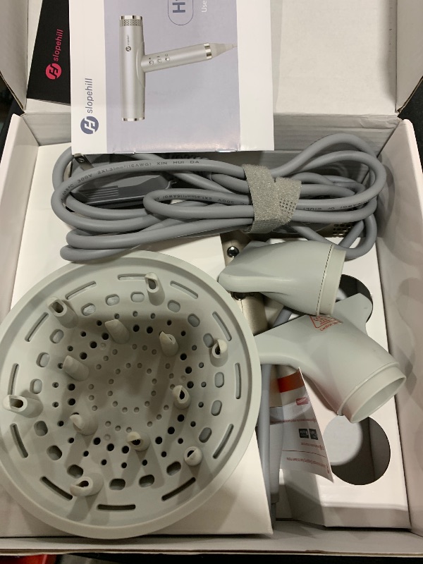 Photo 1 of slopehill Professional Hair Dryer with Diffuser, Ionic Hair Dryer,Lightweight Compact Powerful & Fast Salon Blow Dryer with High Speed Brushless Motor, Travel Hairdryer, Women & Men (Ceramic, Stone)