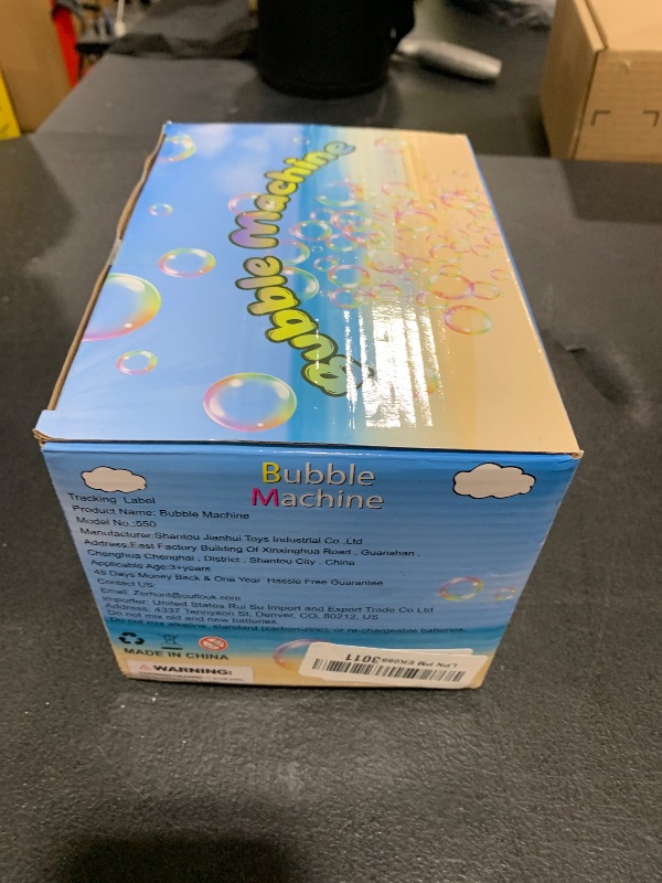 Photo 1 of Zerhunt Automatic Bubble Machine for Parties: Portable & Dual-Speed Mode Bubble Maker - 20000+ Bubbles Per Min for Weddings Birthday Outdoor Fun - Toddlers Kids Durable Bubble Toys