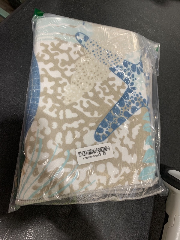 Photo 1 of Tritard Coastal Area Rugs Nautical Beach Themed Non-Slip Machine Washable Rugs Modern Floor Carpet for Living Room Bedroom, 3x5, Navy