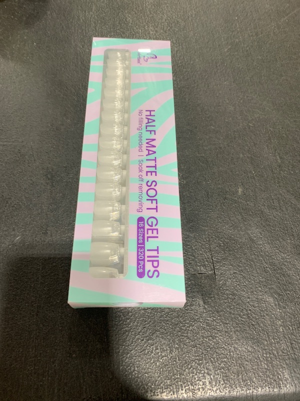 Photo 1 of BTArtbox Short Coffin Fake Nails - 320pcs Short Nail Tips Pre-shape Half Matte Soft Gel Tips, Full Cover Clear Acrylic False Nails fot Nail Extension Home DIY Nail Salon