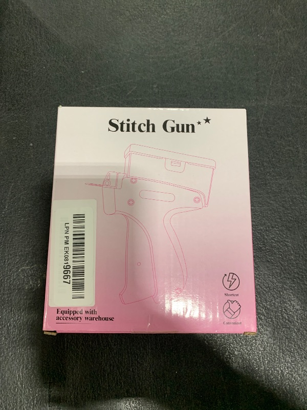 Photo 1 of Stitch  For Clothes - Handheld Stitch Tag Gun Quick Clothing Fixer Micro Tagging Gun for Clothes Includes 6 Needle, 5 Pearl Buttons, 1000 Black Fasteners & 1000 White Fasteners