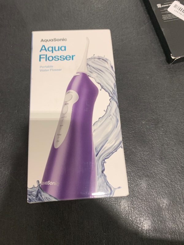 Photo 1 of AquaSonic Water Flosser - Cordless Rechargeable Water Flossers for Teeth Cleaning - Waterproof Aqua Flosser, Portable Oral Irrigator for Dental Cleaning with 5 Jet Tips – Braces Home Travel