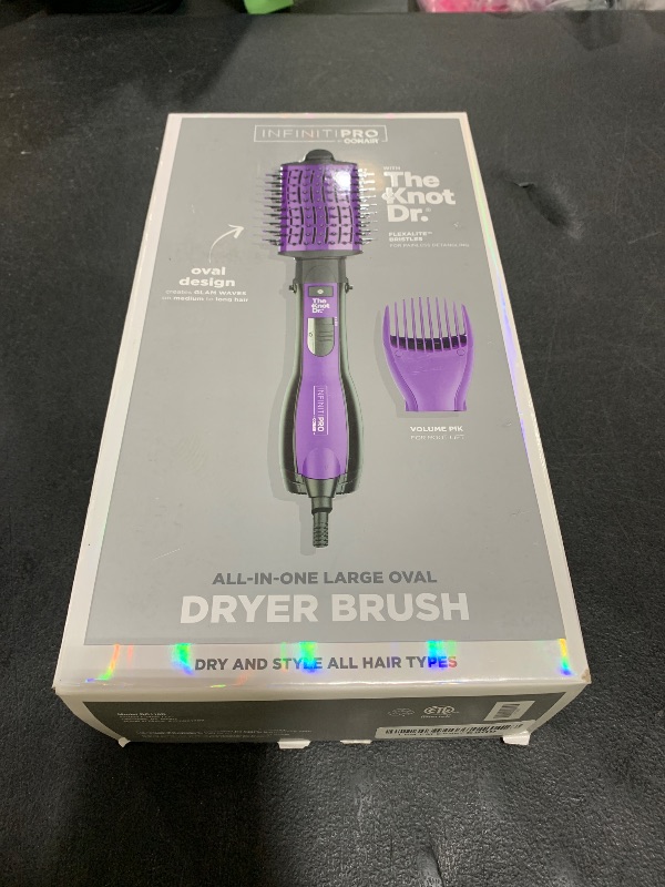 Photo 1 of INFINITIPRO BY CONAIR The Knot Dr. All-in-One Oval Dryer Brush, Hair Dryer & Volumizer, Hot Air Brush