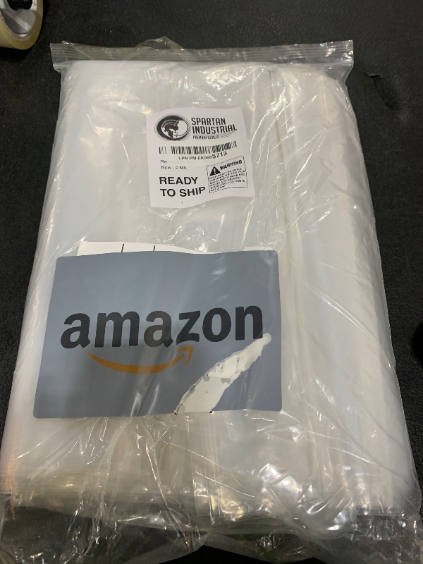 Photo 1 of Spartan Industrial - 14” X 20” (100 Count) 2 Mil Clear Reclosable Zip Plastic Poly Bags with Resealable Lock Seal Zipper