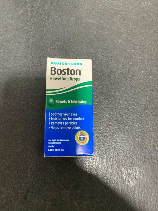 Photo 1 of Boston Rewetting Drops for Rigid Gas Permeable Contact Lenses - from Bausch + Lomb, 0.34 fl oz (10 mL)
