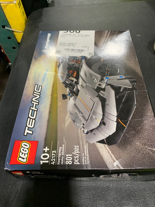 Photo 1 of LEGO Technic Koenigsegg Jesko Absolut Grey Hypercar, Sports Car Building Toy Set for Boys and Girls, Vehicle Racing Car for Kids, Buildable Model Kit, Sports Car Toy, Motor Enthusiasts’ Gift, 42173