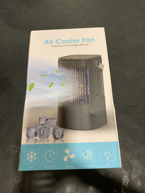 Photo 1 of Portable Air Conditioners, 4-in-1 Mini Small Air Conditioner Evaporative Air Cooler Fan with 1000ml Water Tank, 3 Speeds & 7 LED Lights, Personal Mini AC with Timer for Bedroom, Desktop, Home, Office