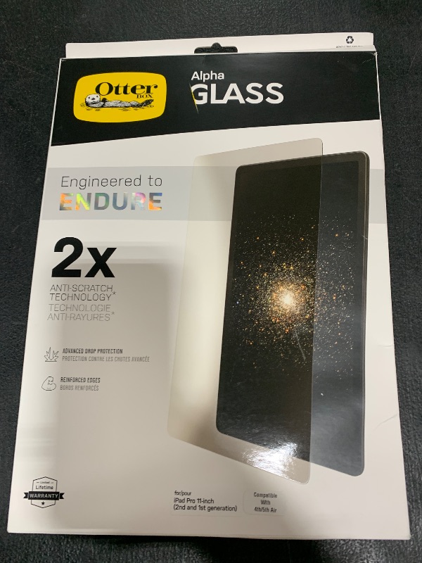 Photo 1 of OtterBox Alpha Glass Screen Protector for IPad Air (4th & 5th Gen) - Clear