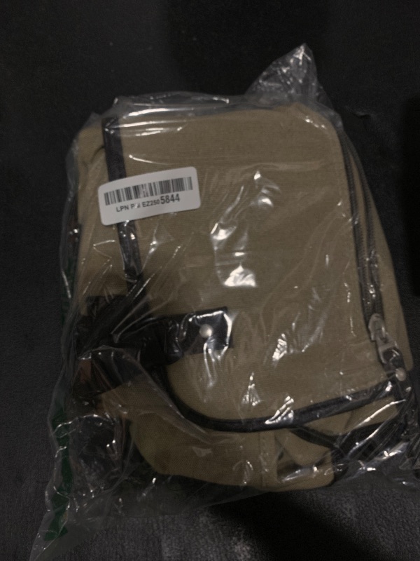 Photo 1 of [Upgraded] Vintage Canvas Messenger Bag 13 15.6 17 inches Large Book Laptop Shoulder Bag Women Men New (Beige, Medium)