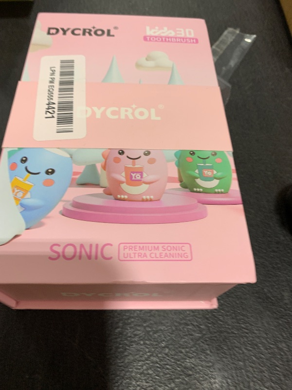 Photo 1 of Kids U Shaped Electric Toothbrush with 4 Brush Heads, Sonic Toothbrush Kids with 5 Modes, Cartoon Dinosaur 360-Degree Cleaning IPX7 Waterproof Design (6-12 Age (Pink))
