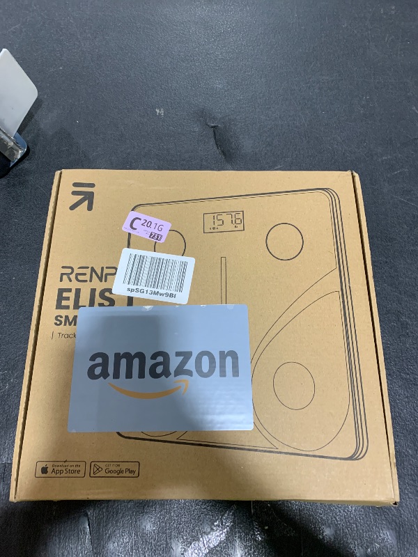 Photo 1 of RENPHO Smart Scale for Body Weight, Digital Bathroom Scale BMI Weighing Bluetooth Body Fat Scale, Body Composition Monitor Health Analyzer with Smartphone App (White, 11"/280mm)