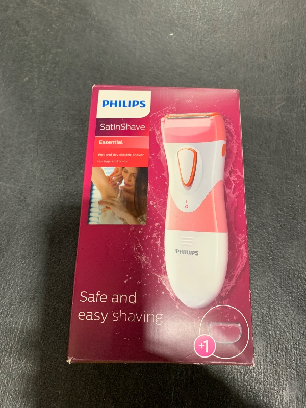 Photo 1 of Philips SatinShave Essential Women’s Wet & Dry Electric Shaver for Legs & Body, Cordless, with Hypoallergenic Foil, HP6306/50