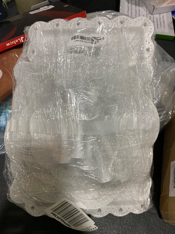 Photo 1 of 10 Pcs Cake Stand White Plastic Dessert Table Display Set 4 Pcs 3 Tired Cupcake Stand Cookie Tray Rack Serving Tray Cake Display Tower and 6 Pcs Dessert Trays for Wedding Baby Shower Tea Party