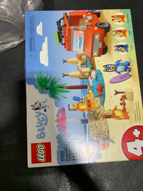 Photo 1 of LEGO Bluey: Bluey’s Beach & Family Car Trip - Toddler Learning Toy for Kids 4+ - Includes Bluey, Bingo, and Mum Minifigures - Birthday Gift for Boys and Girls, Ages 4+ - 11202
