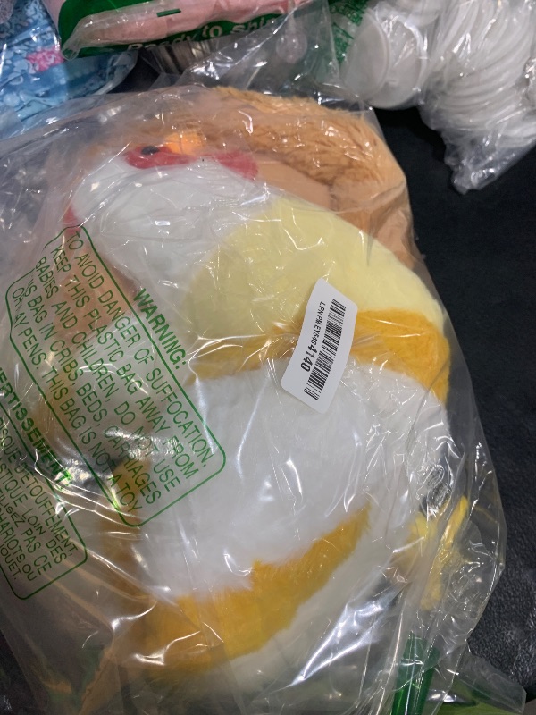 Photo 1 of Skylety Chicken Stuffed Animal Plush Toy Egg Laying Hen with Zippered Belly, Hen House and Little Baby Chicks for Easter Stuffers Party Supplies(Funny Style)