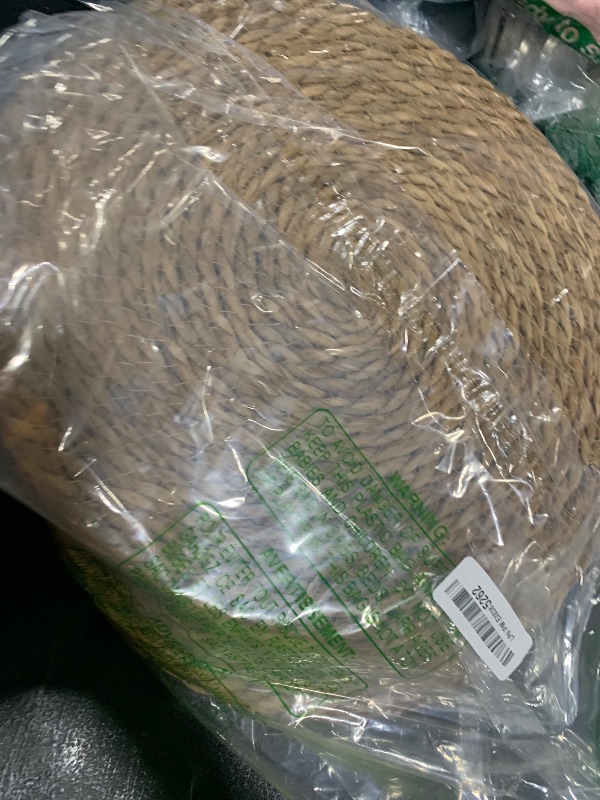 Photo 1 of 13 in Round Woven Placemats Plate Chargers Set of 10, Boho Farmhouse Rustic Woven Place Mats for Dining Table Decor, Rattan Wicker Table Mats Jute Braided Chargers for Dinner Plates