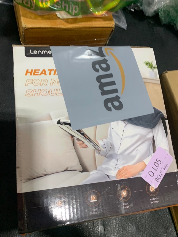 Photo 1 of Lenmen Graphene-Infused Heating Pad 3X Deeper Pain Relief, Weighted Instant Heating Pads for Neck and Shoulders, Heated Wrap w/ 6 Heat Options 4 Auto-Off Timer, Gifts for Mom Women Christmas Birthday