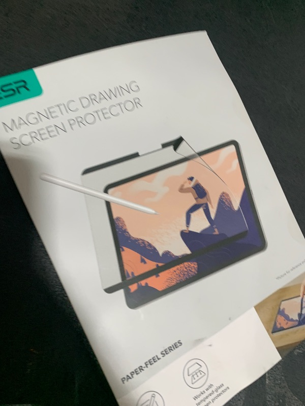 Photo 1 of ESR Paper-Feel Magnetic Screen Protector for iPad Air 11 Inch M3/M2 (7th/6th Gen, 2025/2024), Write and Draw Like on Paper, Detachable and Reusable, Compatible with Tempered Film, Matte, Anti-Glare