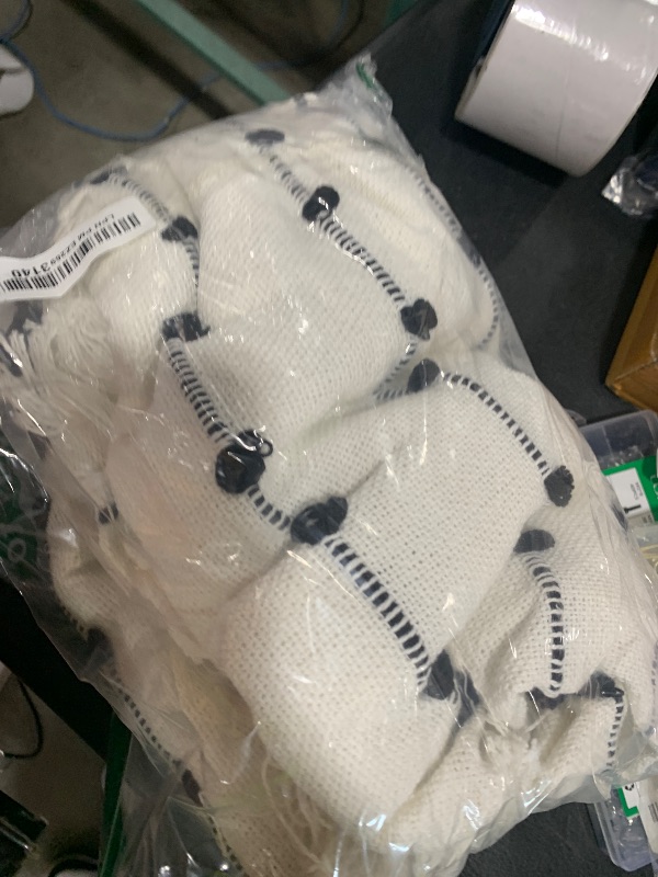 Photo 1 of DII Woven Loop Throw Collection, 50x60, Off-White