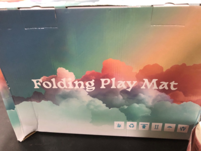 Photo 1 of Baby Play Mat, 74 x 50 Inch Play Mat Perfect for Use Baby Playpen, Foldable Baby Foam Playmat for Floor, Portable Waterproof Activity PlayMats for Babies, Infants and Toddlers