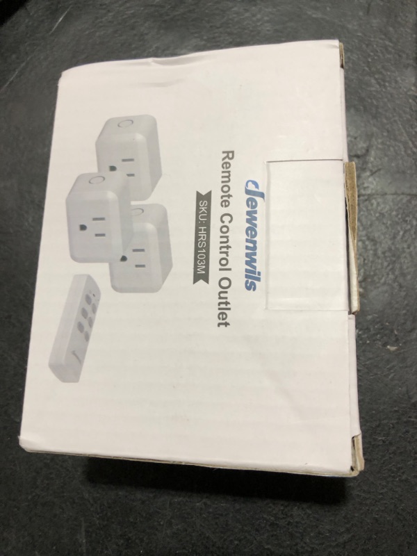 Photo 1 of DEWENWILS Wireless Remote Control Outlet, Programmable and Expandable Electrical Outlet Switch, Wireless Remote Light Switch, 100FT Range, FCC Listed, 1 Remote and 3 Outlets
