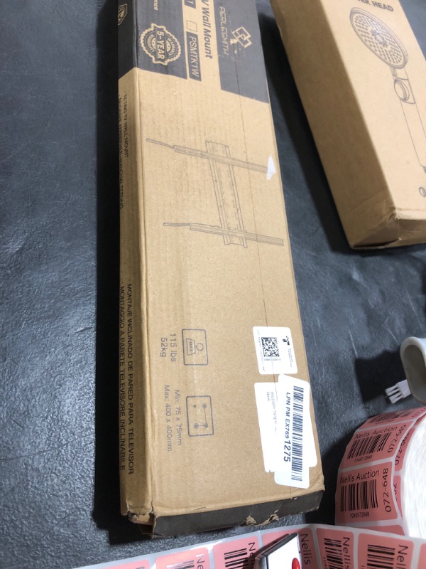 Photo 1 of PERLESMITH Tilting TV Wall Mount Bracket Low Profile for Most 23-60 inch LED LCD OLED, Plasma Flat Screen TVs with VESA 400x400mm Weight up to 115lbs, Fits 16" Wood Stud
