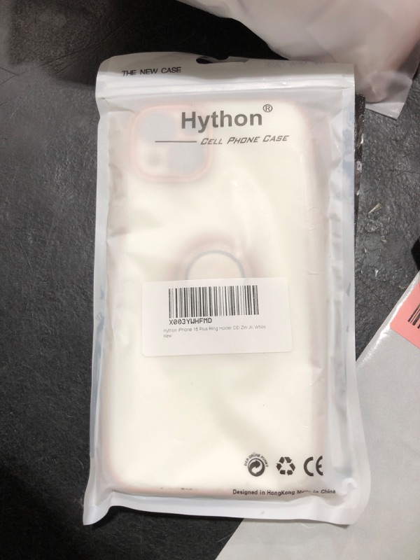 Photo 1 of Hython for iPhone 15 Plus Case with Ring Stand, 360° Rotatable Ring Holder Magnetic Kickstand, Plating Rose Gold Edge Soft Cover Luxury Protective Phone Case for iPhone 15 Plus 6.7"?, White