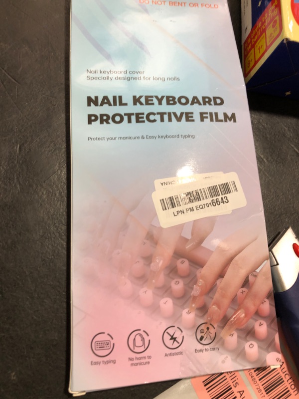 Photo 1 of Keyboard Cover for Long Nails, Comfortable Typing Raised Keyboard Protector Skin for Nail Art, Compatible with 2025-2023 MacBook Air 13" 15" M4/M3/M2, MacBook Pro 14" 16" M4/M3/M2/M1 -Pink
