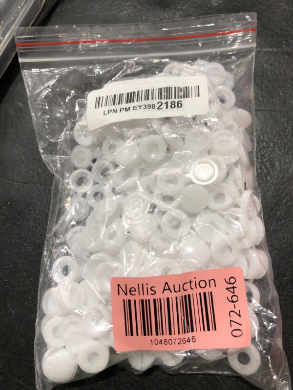 Photo 1 of HNYYZL Plastic Hinged Screw Covers - 150 White Snap-On Caps, Flip Tops for Screw Protection (M)