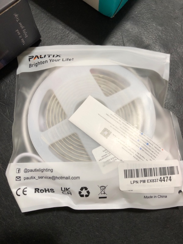 Photo 1 of PAUTIX RGB Smart IC COB LED Strip Light Color Chasing,5V USB UL-Listed Multicolor Flexible Tape Light 6.56ft/2m with Music Mode/APP Control,for TV,Bedroom,Party DIY Decoration