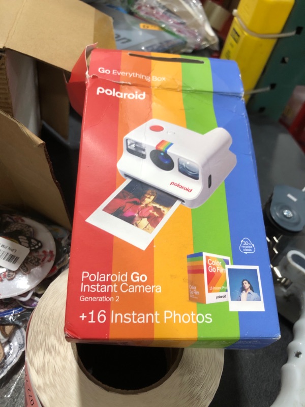 Photo 1 of Polaroid Go Generation 2 - Mini Instant Camera + Film Bundle (16 Photos Included) - White (6282