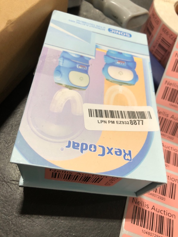 Photo 1 of RexCodar Ultrasonic Kid's U-Shaped Electric Toothbrush, IPX7 Waterproof, Five Cleaning Modes, 60S Smart Reminder (Blue Ages 6-12)