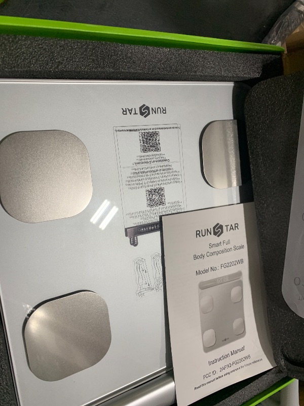 Photo 1 of Runstar Smart Scale for Body Weight and Fat Percentage 8-Electrode, Bathroom Scale FSA or HSA Eligible Digital Handle Display with BMI, Body Fat & Muscle Mass 28 Body Composition and Body Score Report