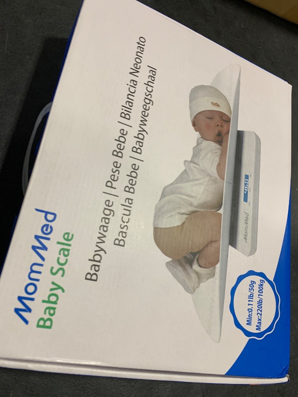 Photo 1 of MomMed Baby Scale, Multi-Function Toddler Scale, Baby Scale Digital, Pet Scale, Infant Scale with Hold Function, Blue Backlight, Weight and Height Track