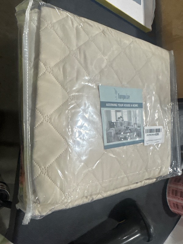 Photo 1 of Turquoize 100% Waterproof Sofa Covers Chair Cover Slipcover Couch Protector Triple Non-Slip Sofa Slipcover for 1 Cushion Furniture Protector for Pets, Kids,Dog (Chair 23", Ivory)