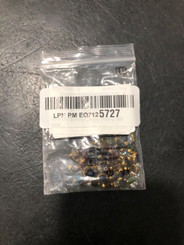 Photo 1 of 80Pcs Electroplate Glass Beads with Golden Edge, Colorful Oval Crystal Loose Spacer Beads for DIY Bracelet, Earring Jewelry Making Crafts
