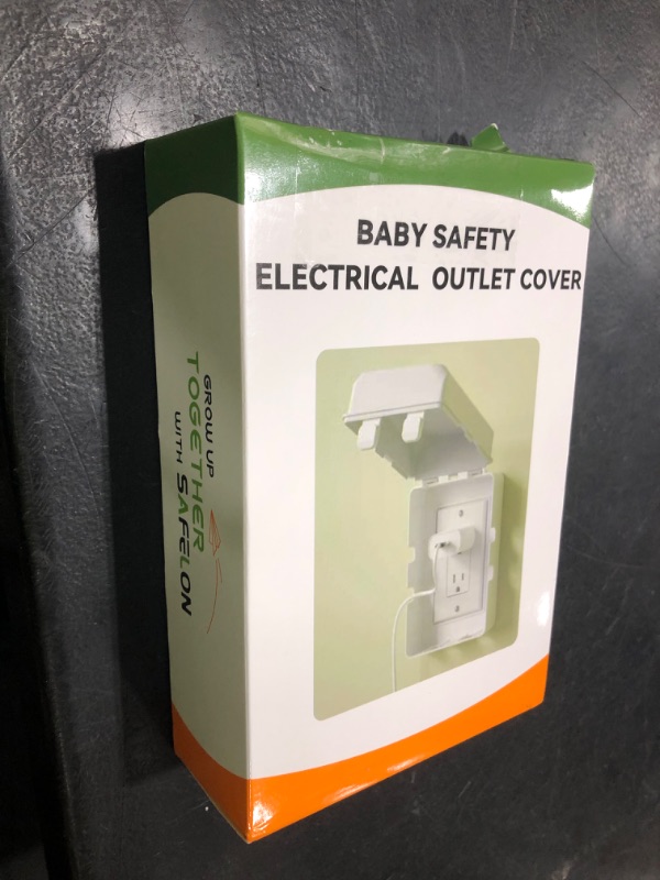 Photo 1 of SAFELON 1Pcs Baby Proof Electrical Outlet Box Electrical Outlet Cover Baby Proof Box Plug Cover for Baby Safety (Clear-White)