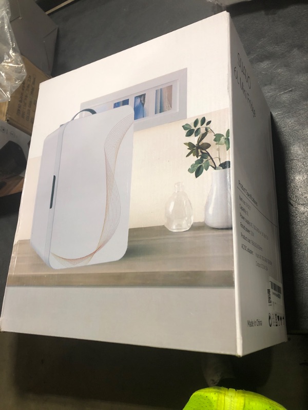 Photo 1 of SUAVO Mini Fridge for Bedroom Skincare Fridge 6L/8 Cans Small Refrigerator Compact Refrigerator 110V AC/12V DC Portable Cooler and Warmer for Skin Care Cosmetic Beverages Drinks, Office Dorm and Car
